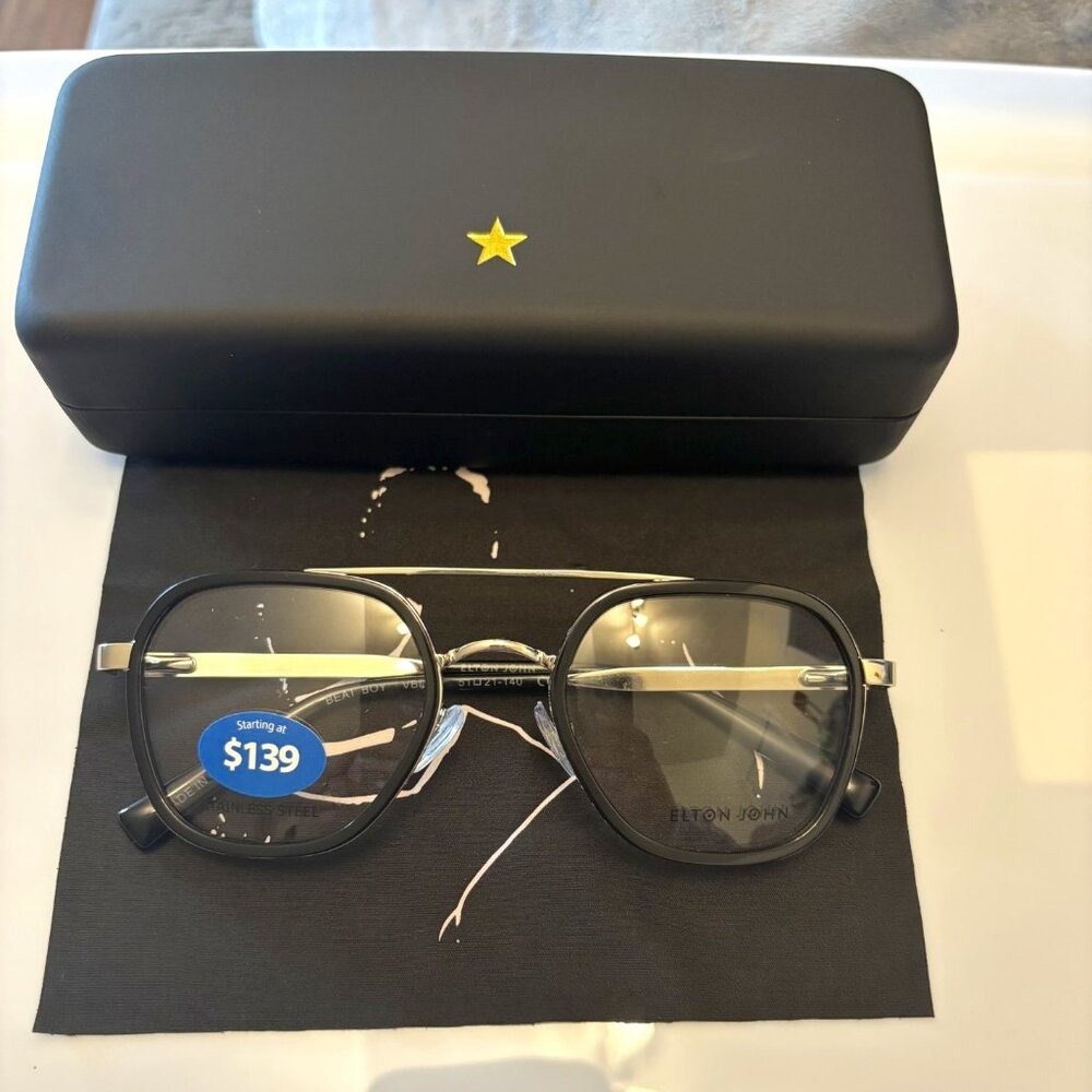 Elton John blue light glasses